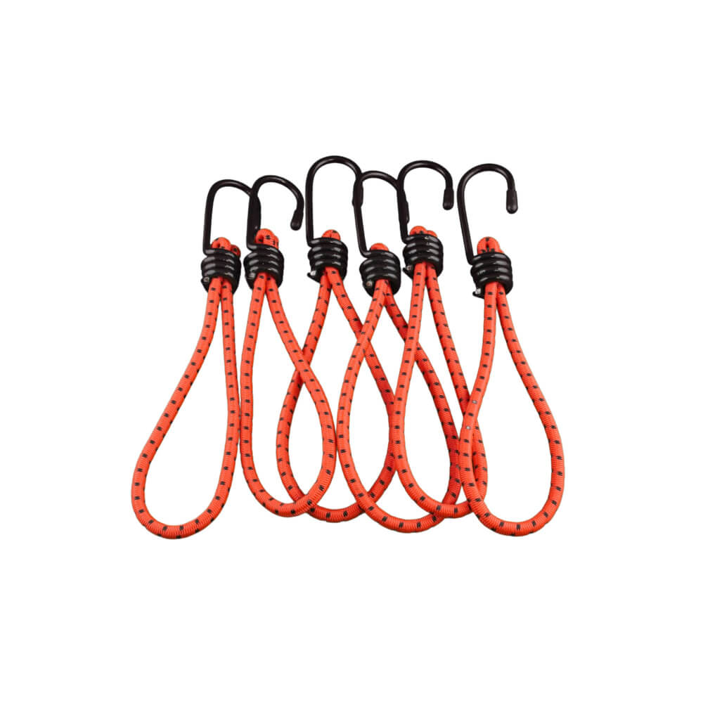 สายรัดยางยืดแบบห่วง ECSAI ตะขอเหล็ก ขนาด 6 มม. ยาว 30 ซม. สีแดง-ดำ (แพ็ค 6 ชิ้น)_8